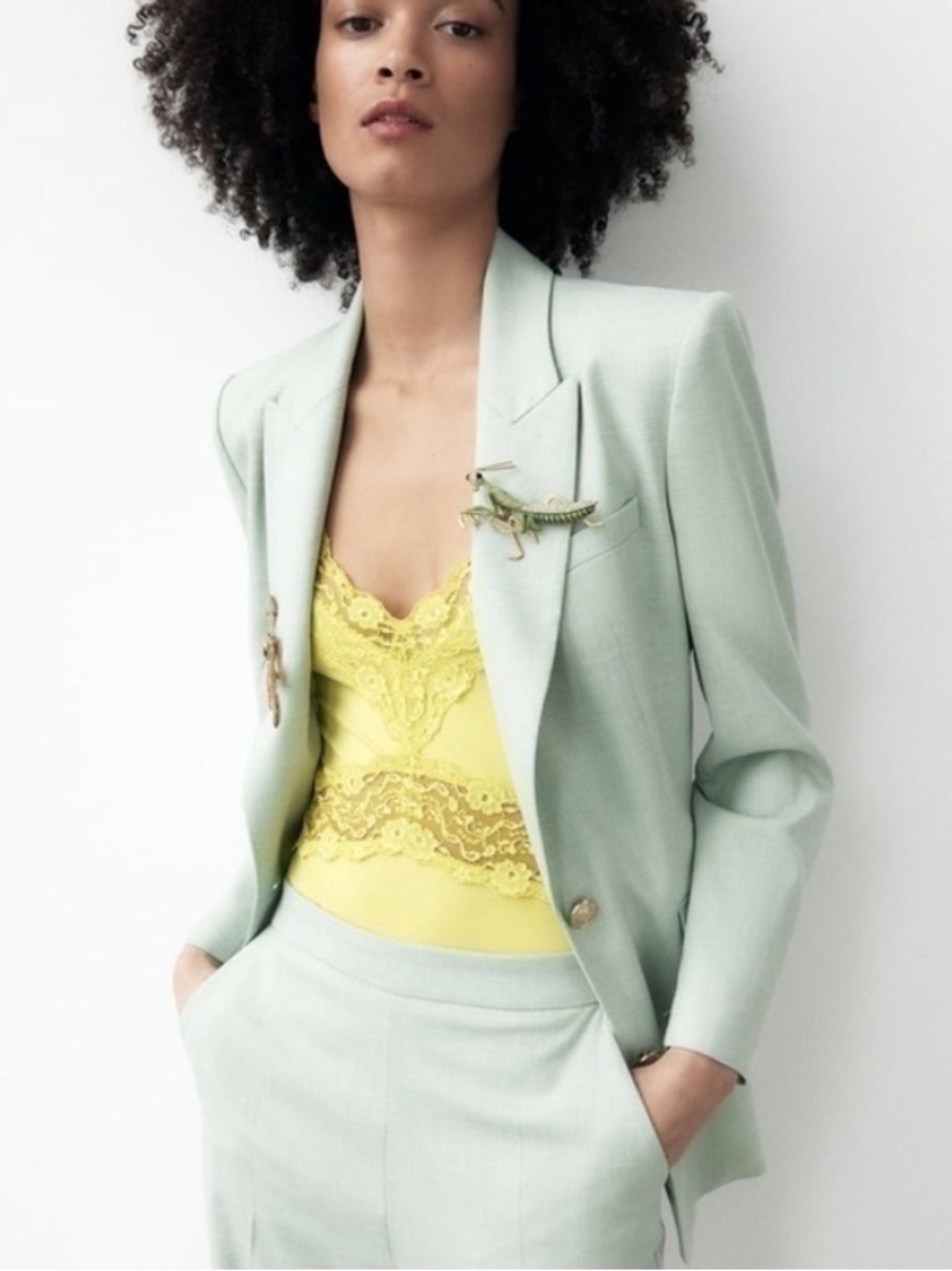 NWOT ZARA Fitted Blazer With Golden Buttons